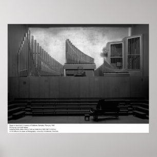 Organ in Hertz Hall, UC Berkeley, 1966 Poster