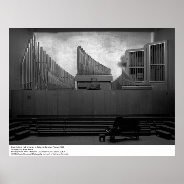 Organ in Hertz Hall, UC Berkeley, 1966 Poster (Front)