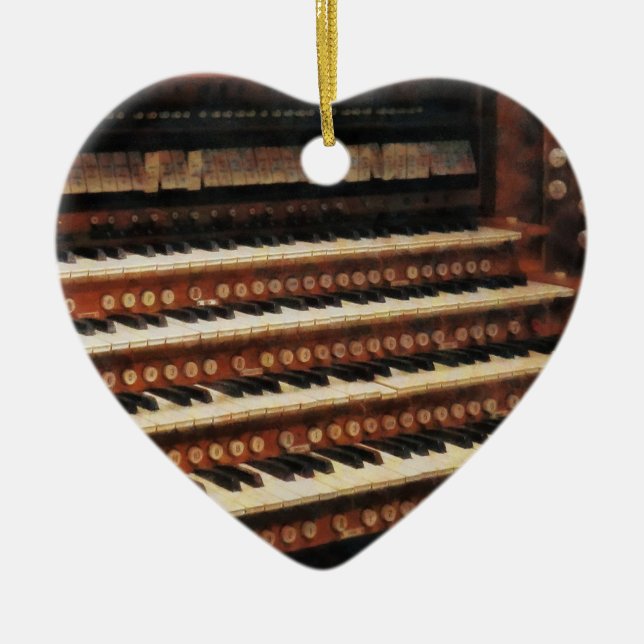 Organ Keyboard Ceramic Ornament (Front)