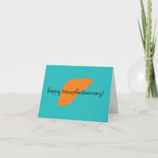 Organ Liver Happy Transplantaversary Notecard