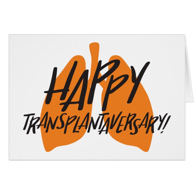 Organ Lungs | Happy Transplantaversary Card (Front Horizontal)