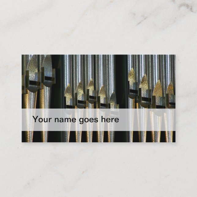 Organ music business cards (Front)