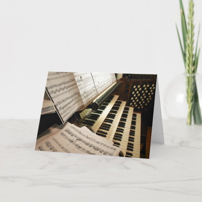 Organ music desk card (Front)