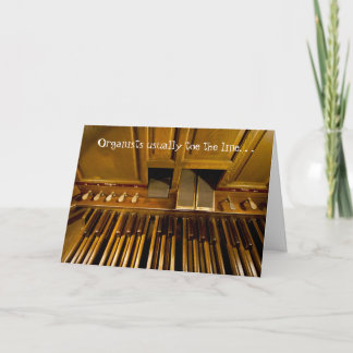 Organ pedals birthday card for organists