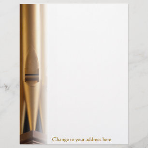 Organ pipe letterhead with address