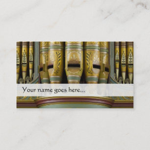 Organ pipes business card - decorated pipes