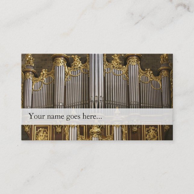 Organ pipes business card - Montpellier (Front)