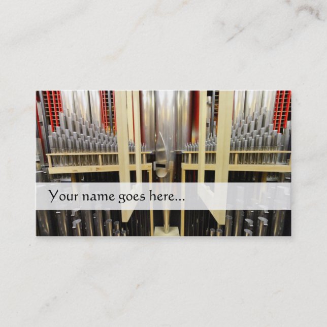 Organ pipes business card - organ interior (Front)