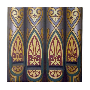 Organ pipes - colourful ceramic tile