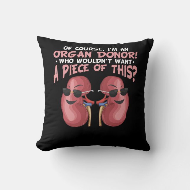 Organ Recycling Get Well Kidney Donor Cushion (Front)