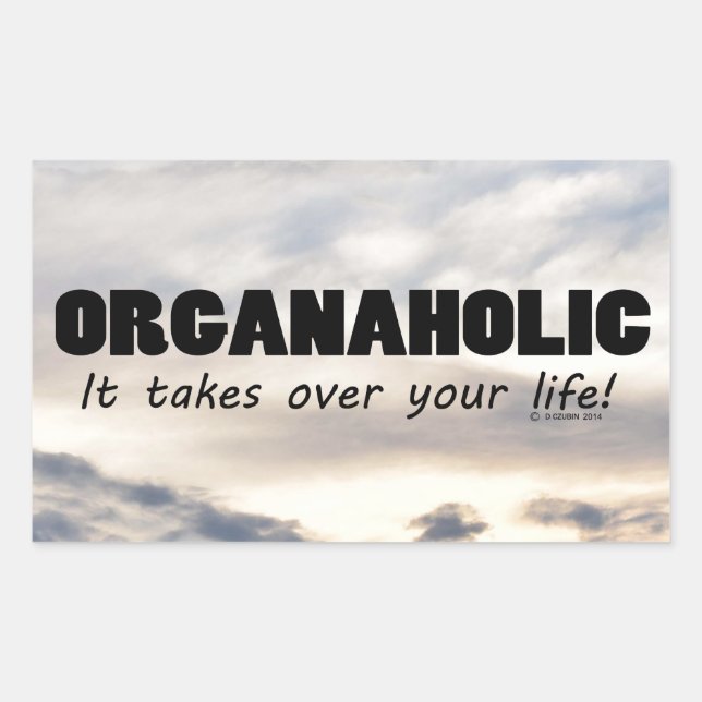 Organaholic Life Rectangular Sticker (Front)