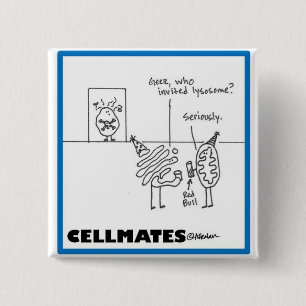 Organelle party 15 cm square badge