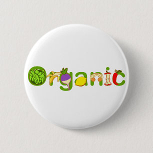 Organic 6 Cm Round Badge