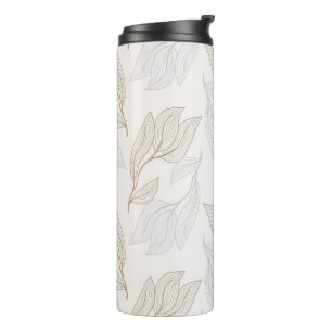 Organic Abstract Leaf Design Thermal Tumbler