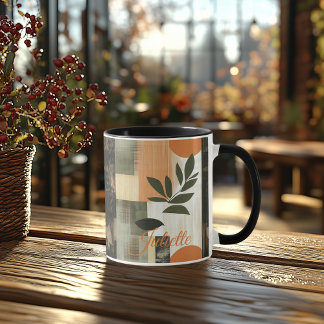 Organic Abstract Mug - Personalised Earthy Botanic