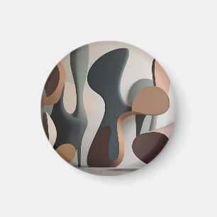 Organic Abstract Sculptural Modern Magnet