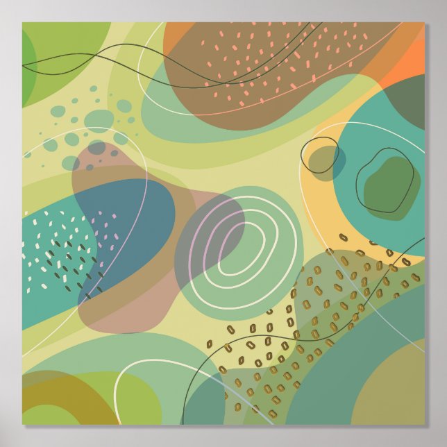 Organic Abstract Shapes  Foil Prints (Front)