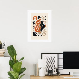 Organic Abstract Wall Art | Modern Boho Neutral Pr