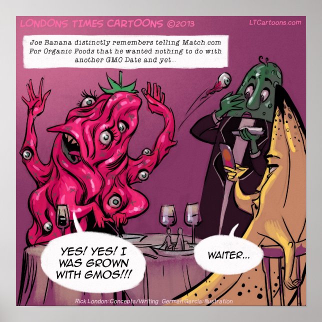 Organic And GMO Date Funny Poster (Front)