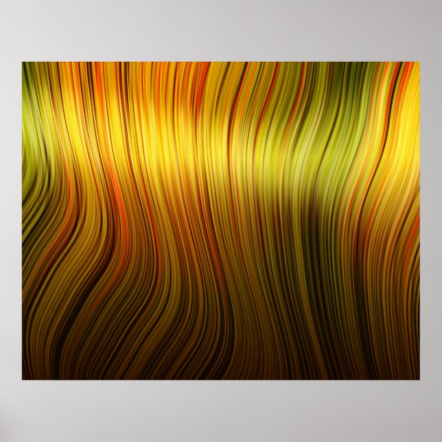 Organic Art Molten Plastic Soft Strands Yellow Poster (Front)