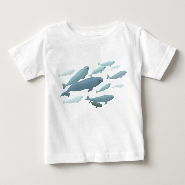 Organic Baby Beluga Whale Shirt Baby Gifts (Front)