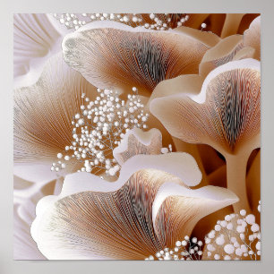 Organic Bloom Forms – Textured Abstract Art #1 Poster