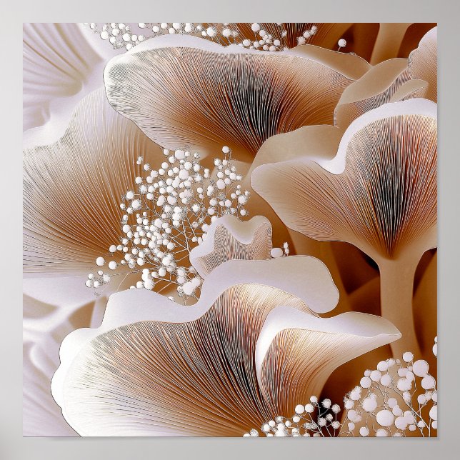 Organic Bloom Forms – Textured Abstract Art #1 Poster (Front)
