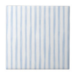 Organic Blue Stripes Ceramic Tile<br><div class="desc">Organic Blue Stripe ceramic tile</div>