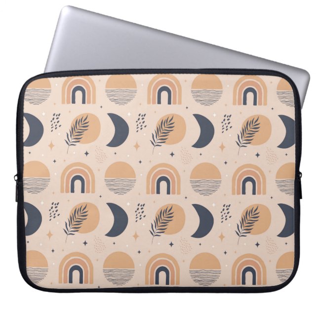 Organic Boho Pattern Laptop Sleeve (Front)