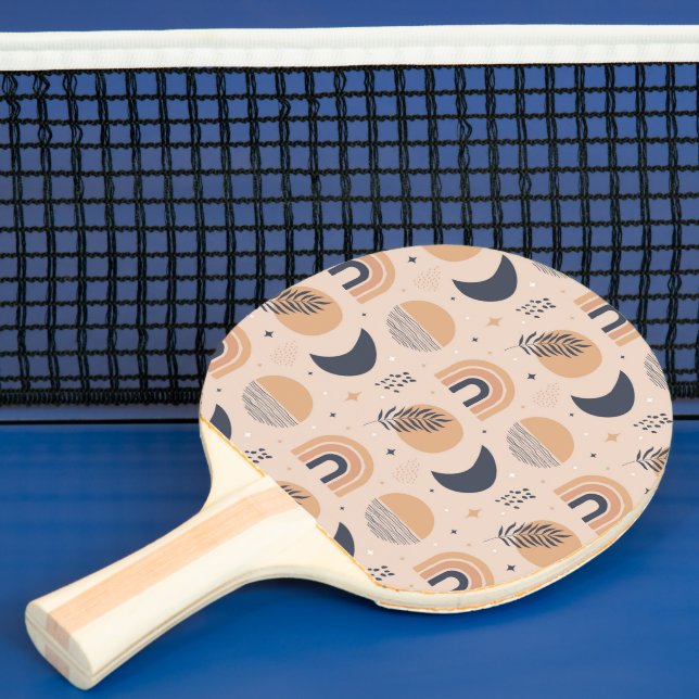 Organic Boho Pattern Ping Pong Paddle (Insitu)