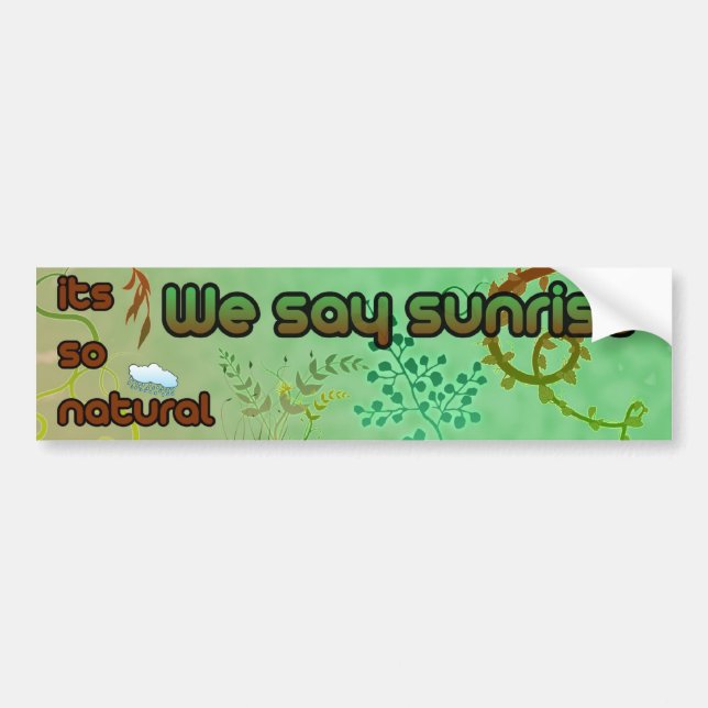 Organic Bumper Sticker (Front)