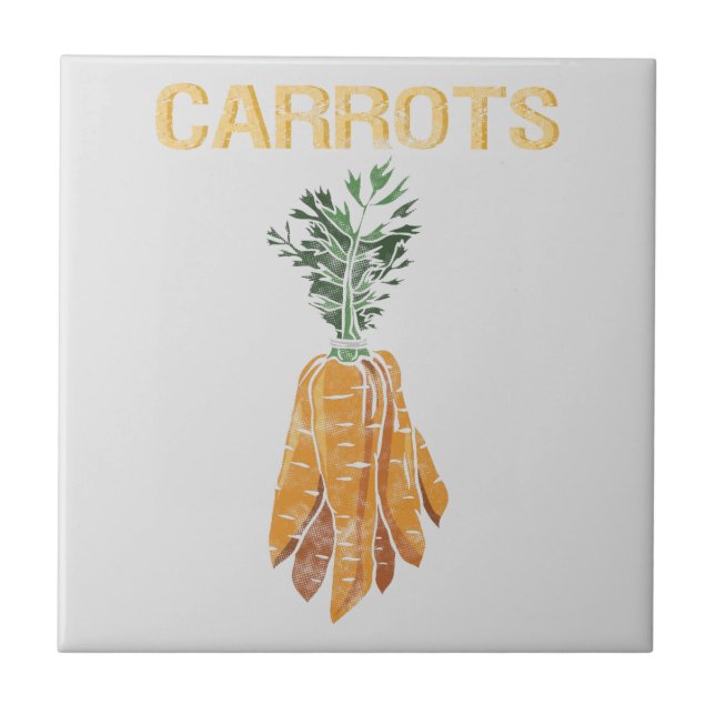 Organic Carrots Ceramic Tile (Front)