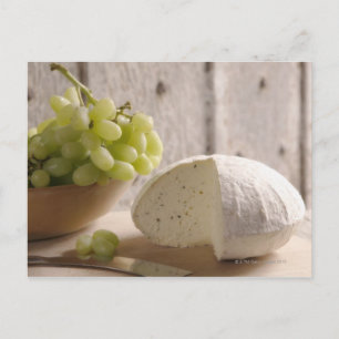 organic cheese on board postcard