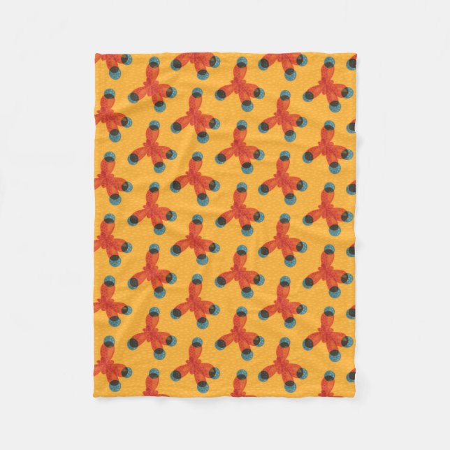 Organic Chemistry Geek Molecule Pattern Chemist Fleece Blanket (Front)