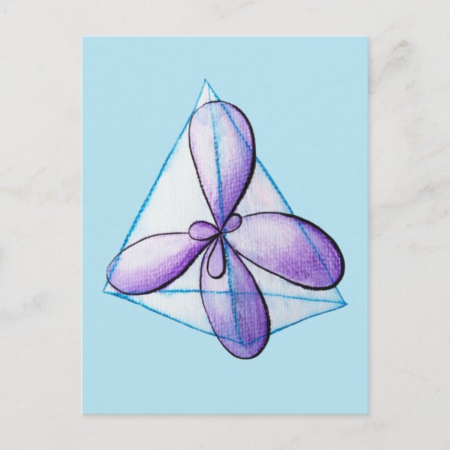 Organic Chemistry Molecule Atomic Orbitals Science Postcard (Front)