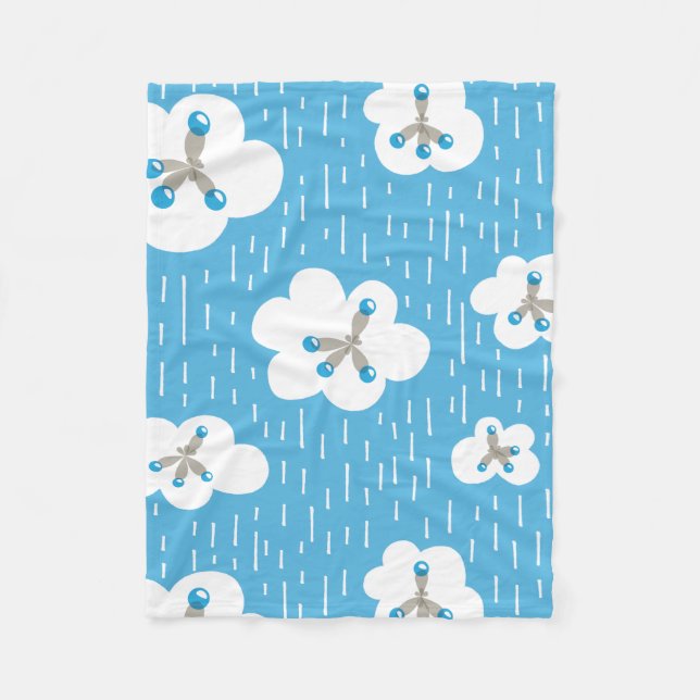 Organic Chemistry Molecule Pattern Science Geek Fleece Blanket (Front)