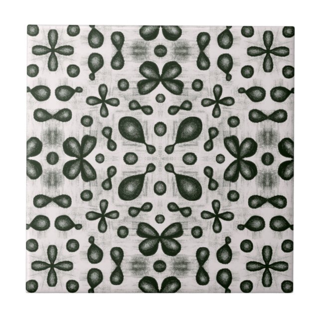 Organic Chemistry Pattern - Atomic Orbitals Ceramic Tile (Front)