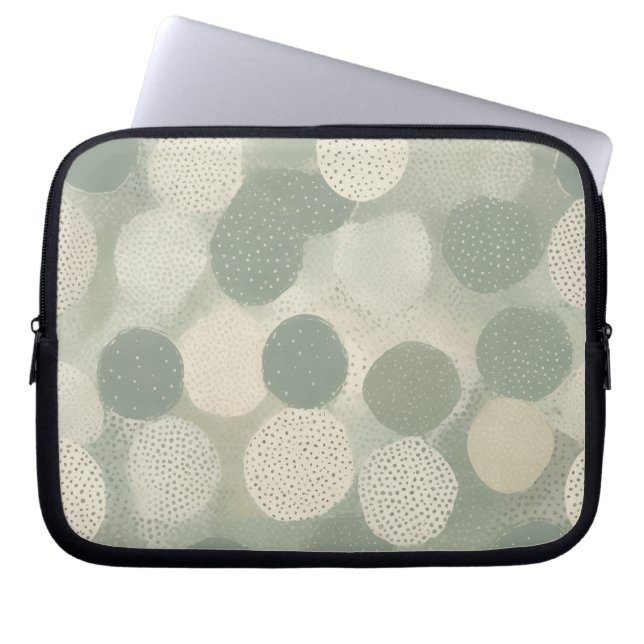 Organic Circle Blender Pattern Laptop Sleeve (Front)