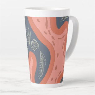 Organic Coral Reef Botanical Floral Beach Art Latte Mug