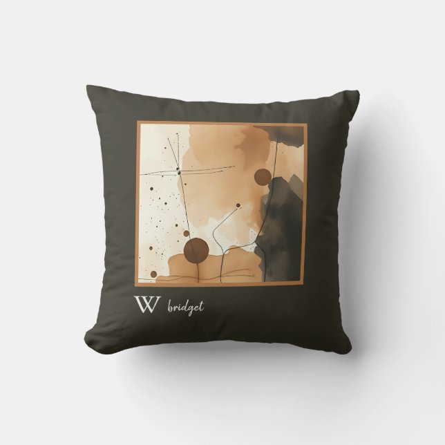 Organic Earthy Flow Shapes Cushion (Front)