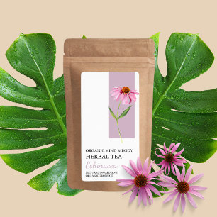 Organic Echinacea Herbal Tea Business Label