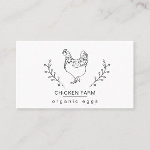 Organic Eggs Chicken Hen Farm Vintage Business Car Card