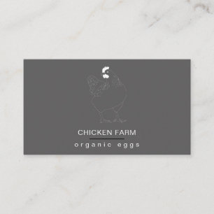 Organic Eggs Chicken Hen Farm Vintage Business Car Card