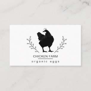 Organic Eggs Chicken Hen Farm Vintage Business Car Card