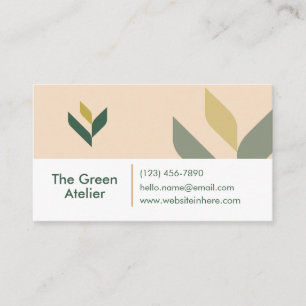 Organic Elegant Natural Soft Aesthetic Warm Beige Business Card