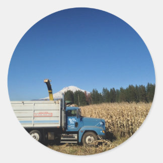 Organic Farm Harvest Classic Round Sticker