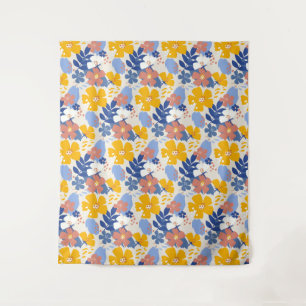 Organic Flat Floral Tapestry