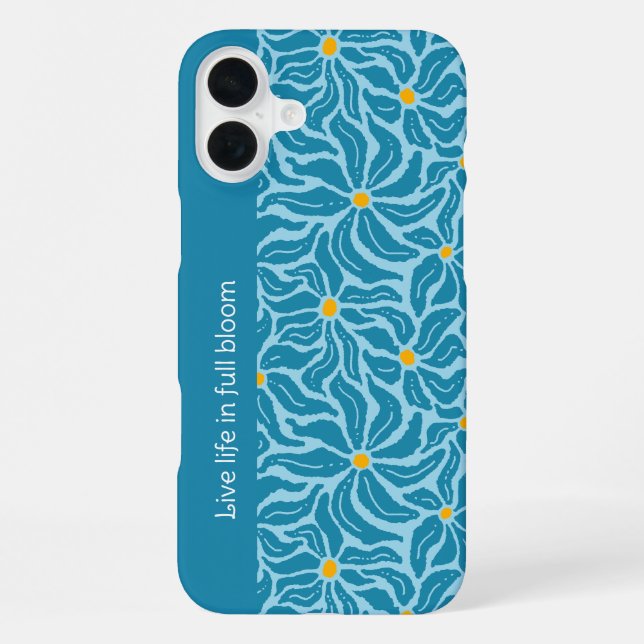 Organic floral personal motto iPhone case (Back)