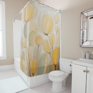 Organic Floral Shower Curtain