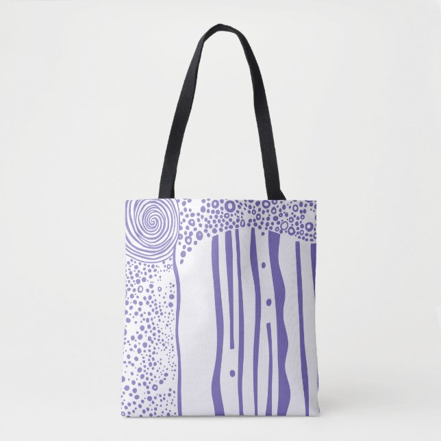 organic flow modern rustic tote bag (Front)